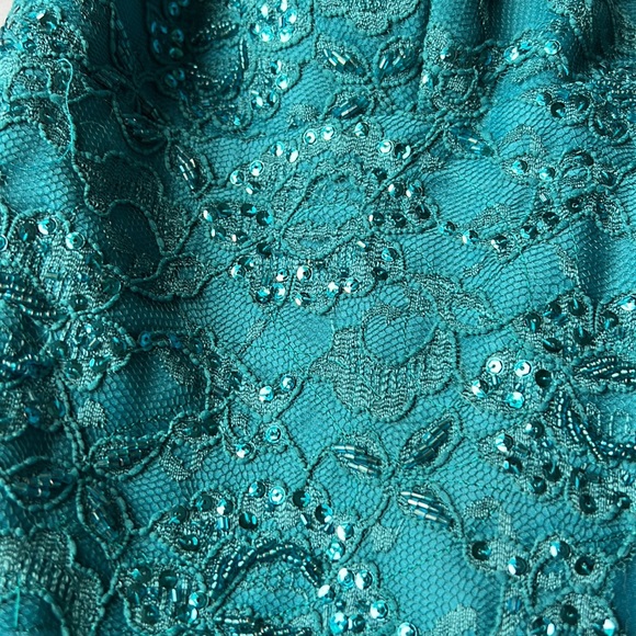 Flori Design Embellished Floor Length Halter Dress - Picture 6 of 7